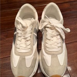 Steve Madden White and Gray Athletic Shoes